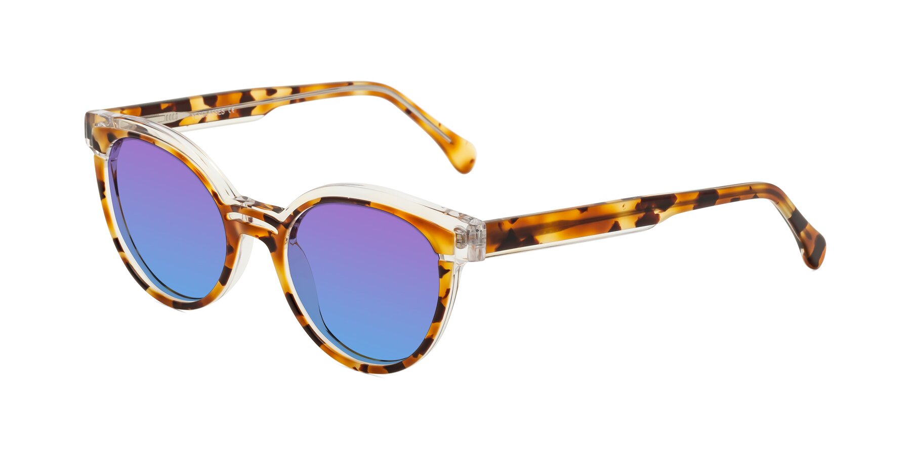 Angle of Forest in Ginger Tortoise with Purple / Blue Gradient Lenses