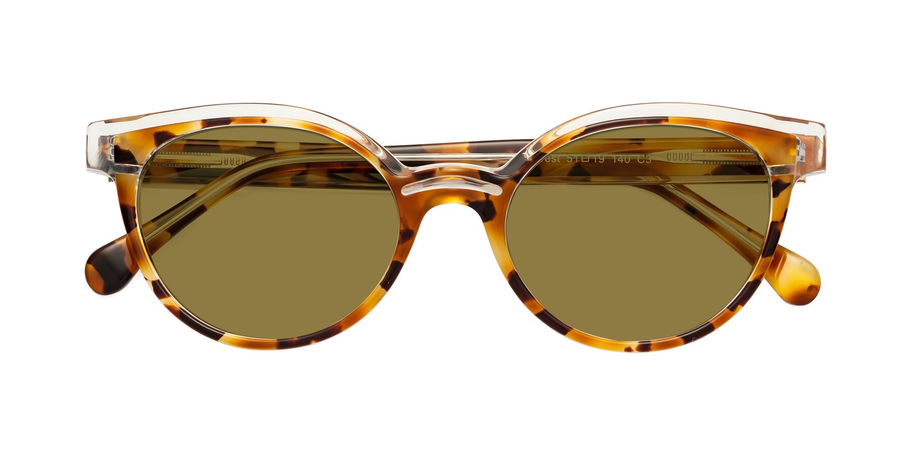 Folded Front of Forest in Ginger Tortoise with Brown Polarized Lenses