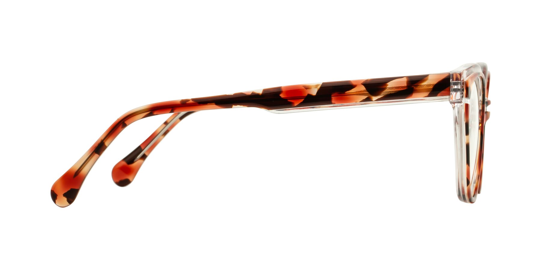 Side of Forest in Vermillion Tortoise with Clear Reading Eyeglass Lenses