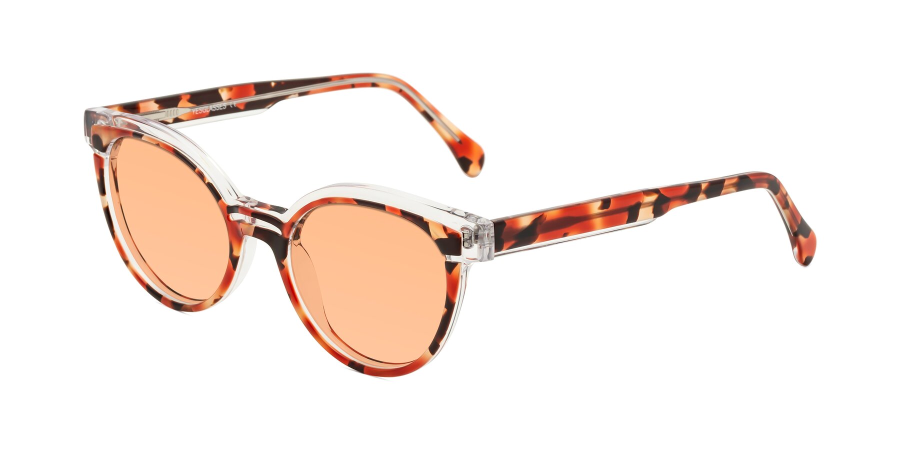Angle of Forest in Vermillion Tortoise with Light Orange Tinted Lenses