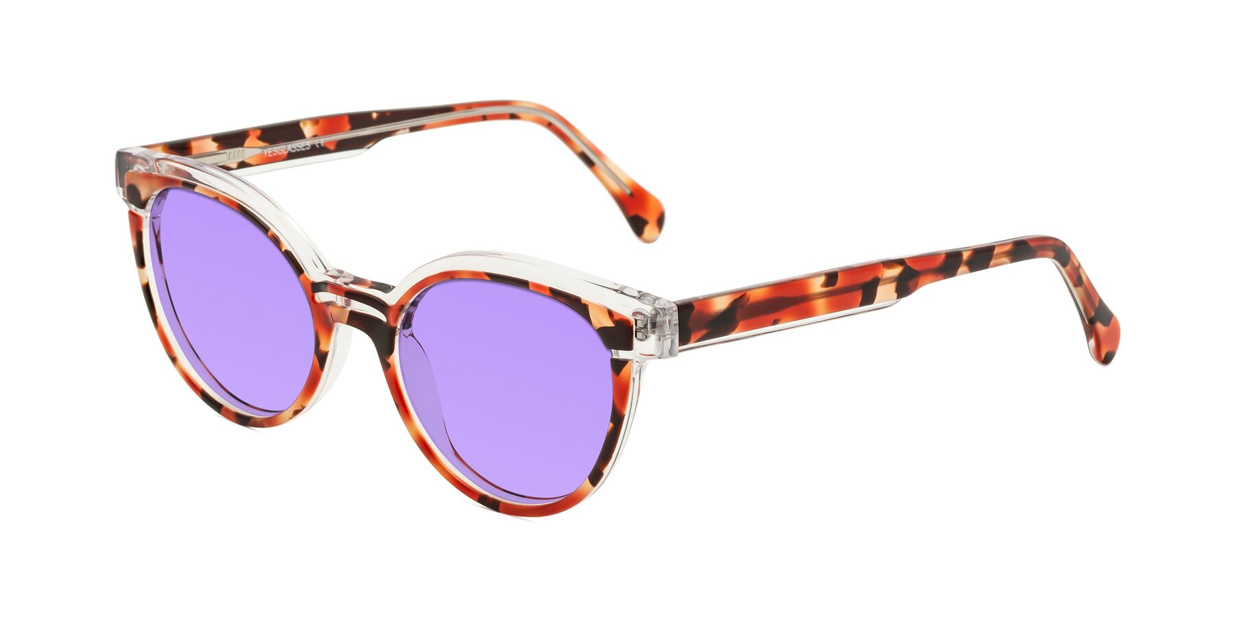 Angle of Forest in Vermillion Tortoise with Medium Purple Tinted Lenses
