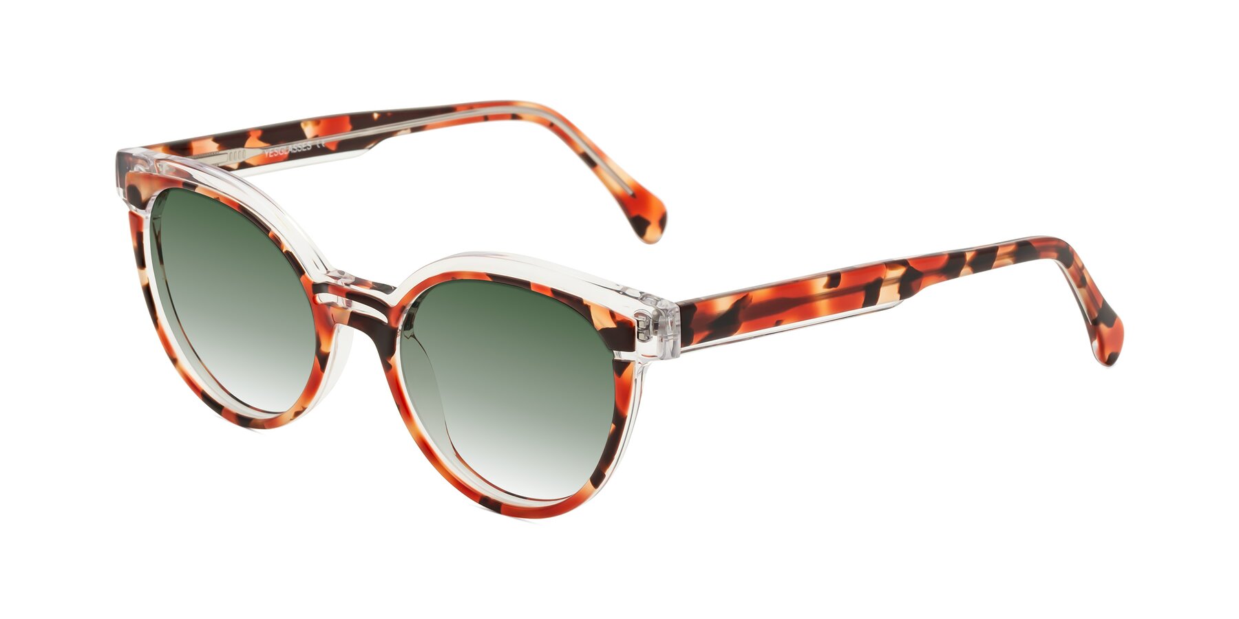 Angle of Forest in Vermillion Tortoise with Green Gradient Lenses