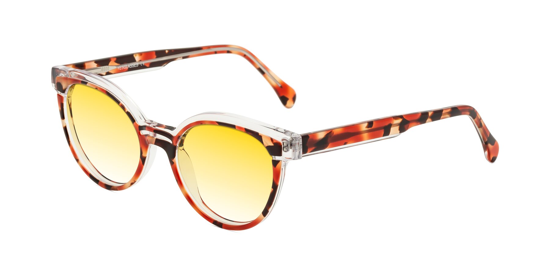 Angle of Forest in Vermillion Tortoise with Yellow Gradient Lenses