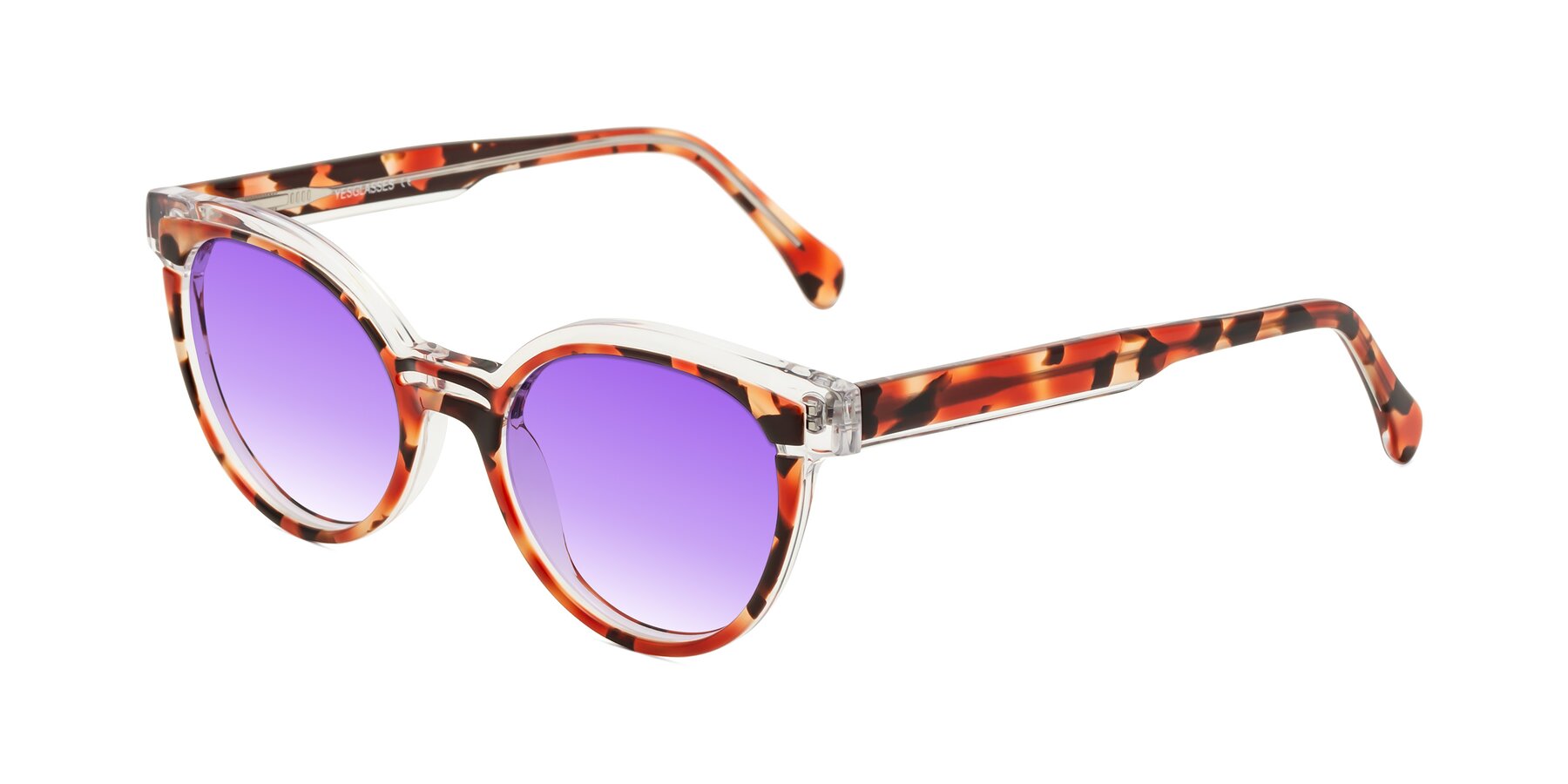 Angle of Forest in Vermillion Tortoise with Purple Gradient Lenses