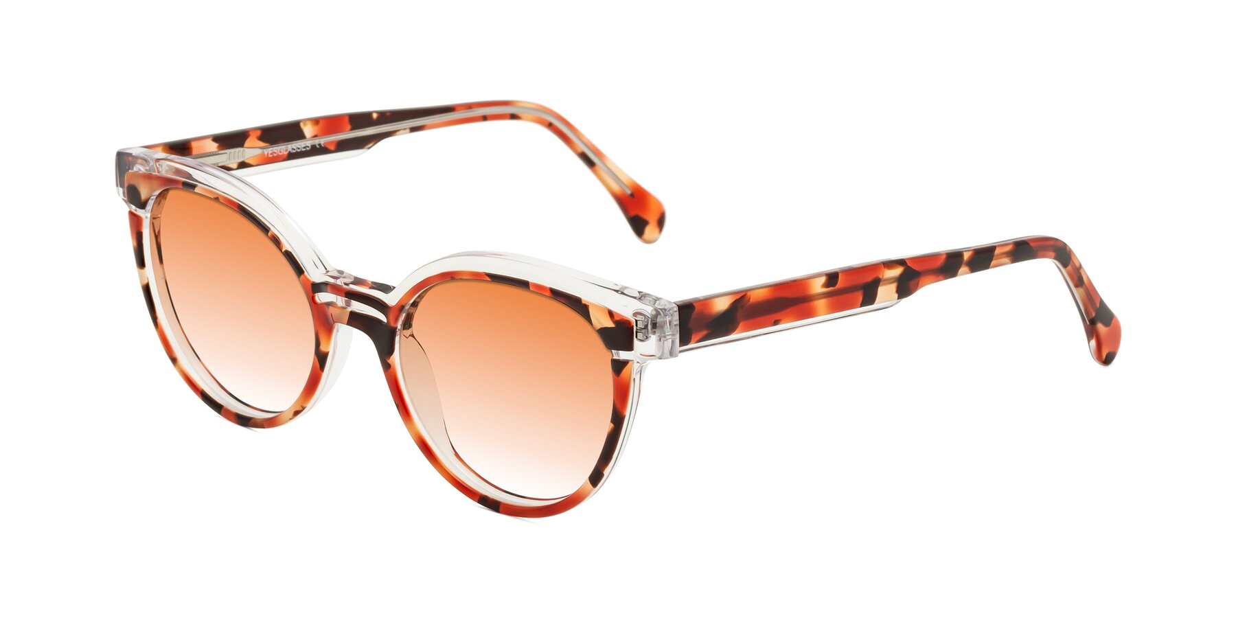 Angle of Forest in Vermillion Tortoise with Orange Gradient Lenses