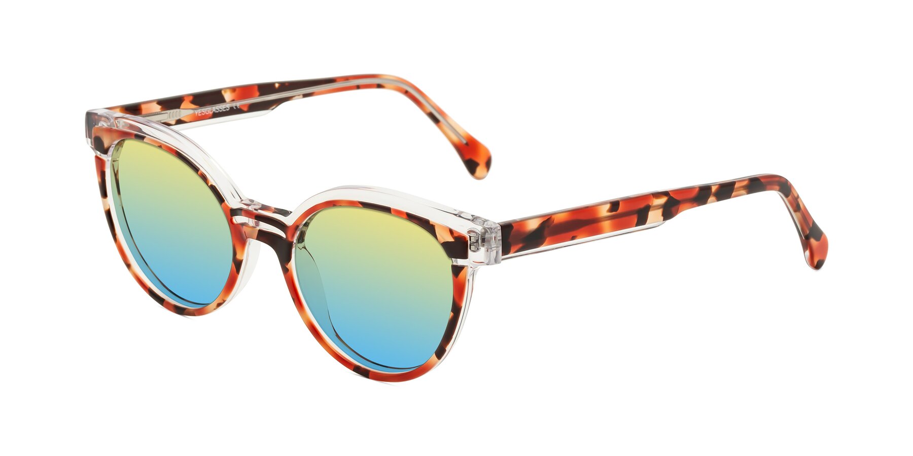 Angle of Forest in Vermillion Tortoise with Yellow / Blue Gradient Lenses