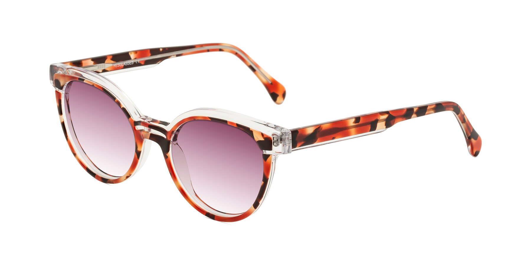 Angle of Forest in Vermillion Tortoise with Wine Gradient Lenses