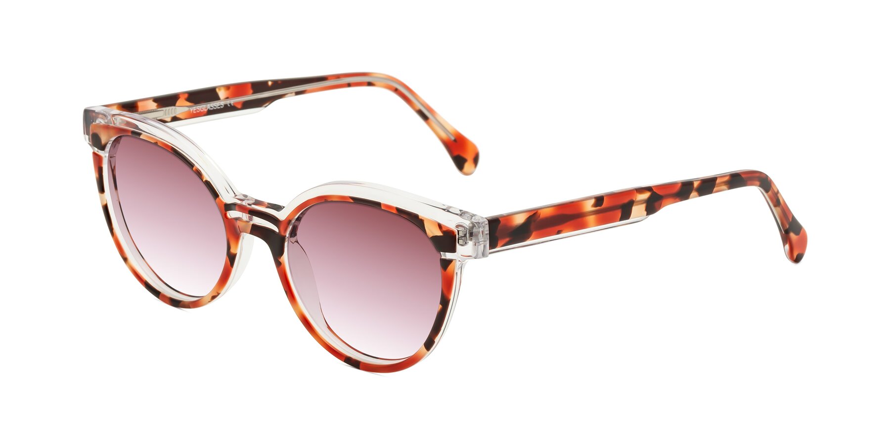 Angle of Forest in Vermillion Tortoise with Garnet Gradient Lenses