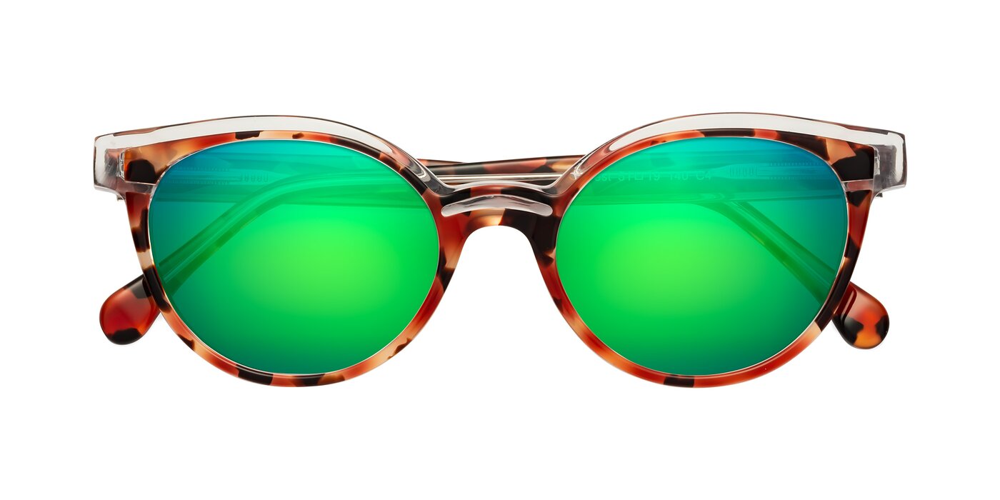 Forest - Vermillion Tortoise Flash Mirrored Sunglasses
