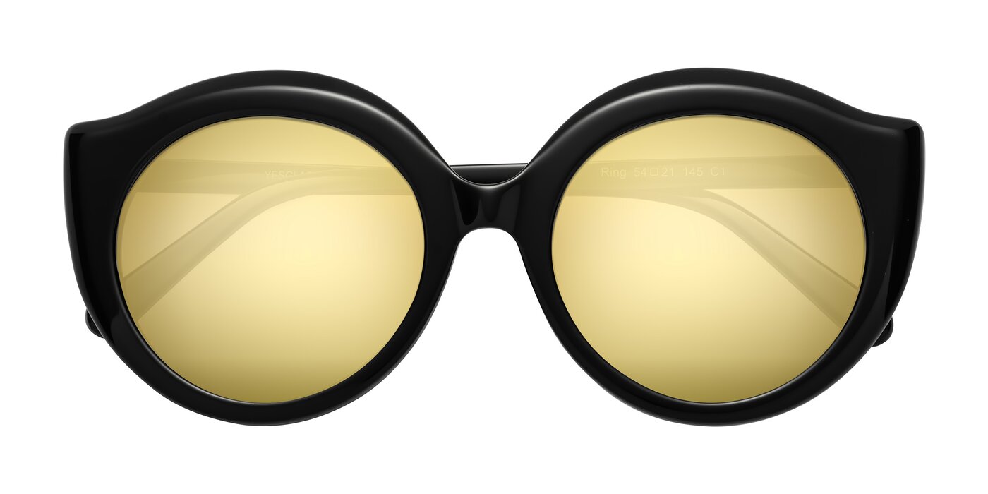 Ring - Black Flash Mirrored Sunglasses