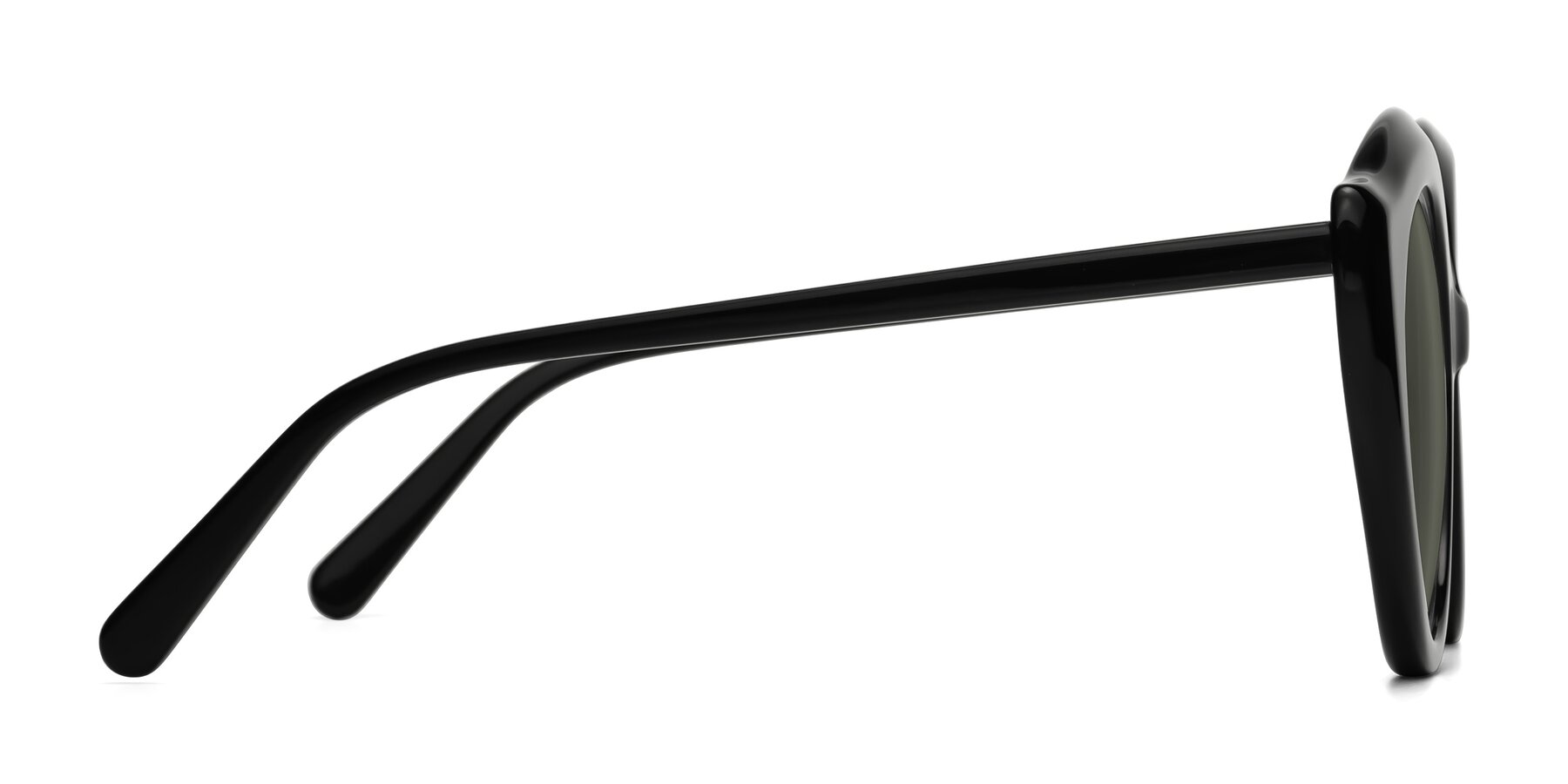 Side of Ring in Black with Gray Polarized Lenses