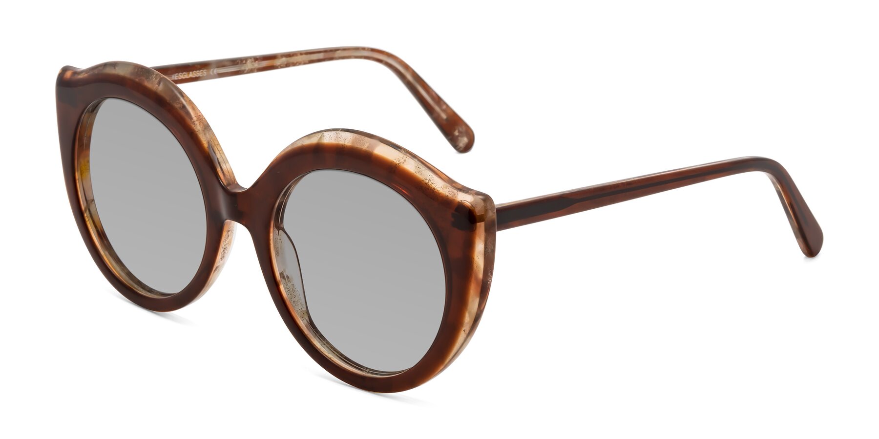 Angle of Ring in Brown with Light Gray Tinted Lenses