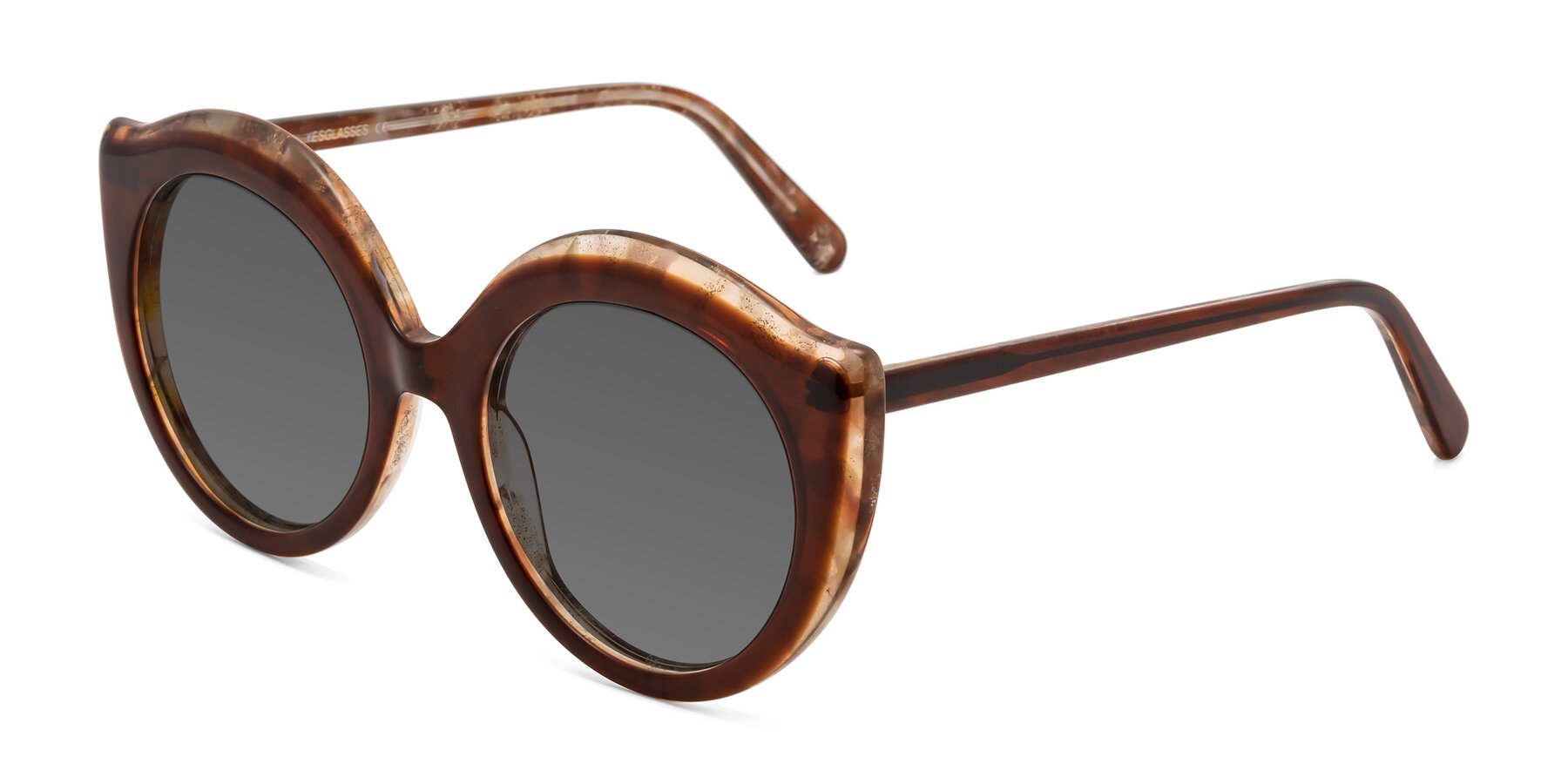 Angle of Ring in Brown with Medium Gray Tinted Lenses