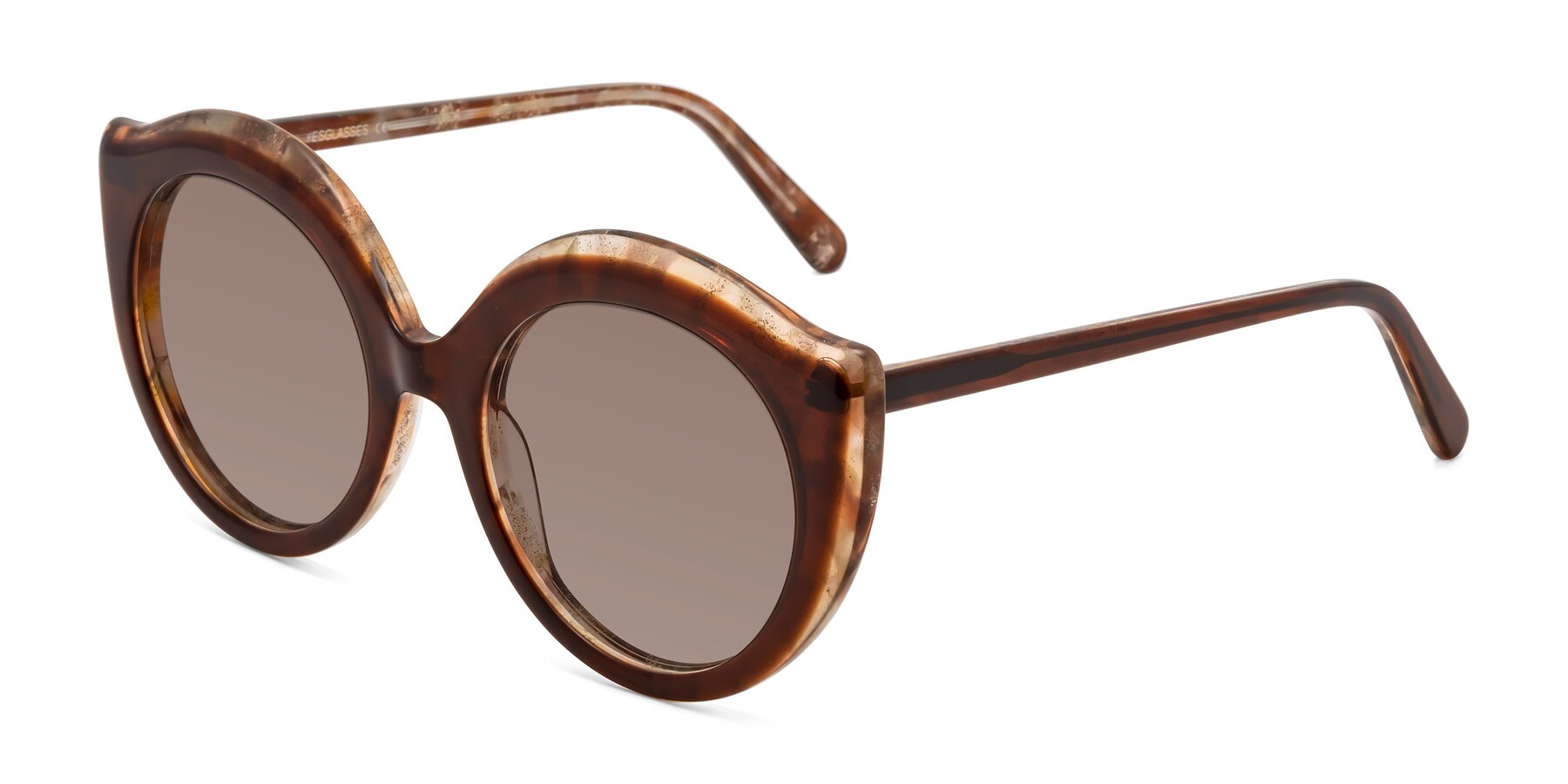 Angle of Ring in Brown with Medium Brown Tinted Lenses