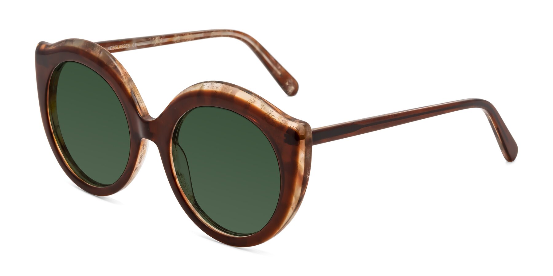 Angle of Ring in Brown with Green Tinted Lenses