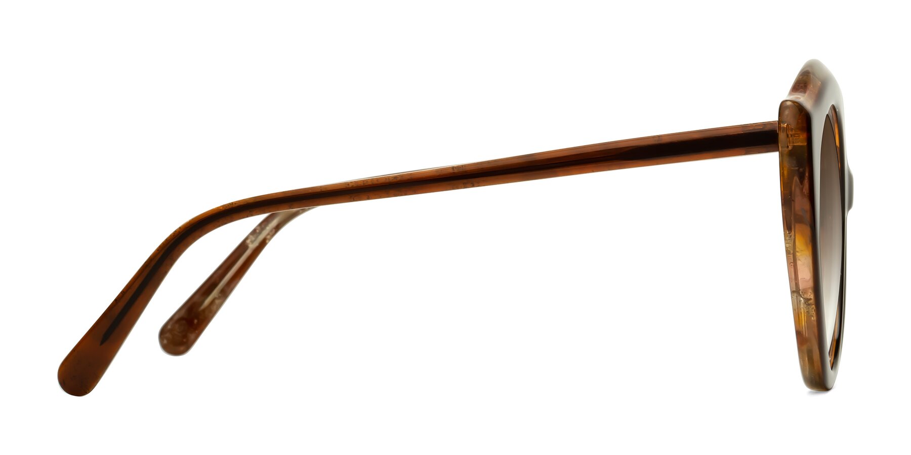 Side of Ring in Brown with Brown Gradient Lenses