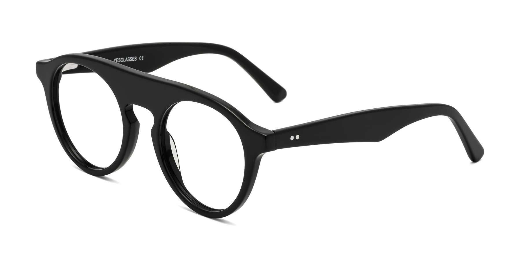 Angle of Band in Black with Clear Eyeglass Lenses