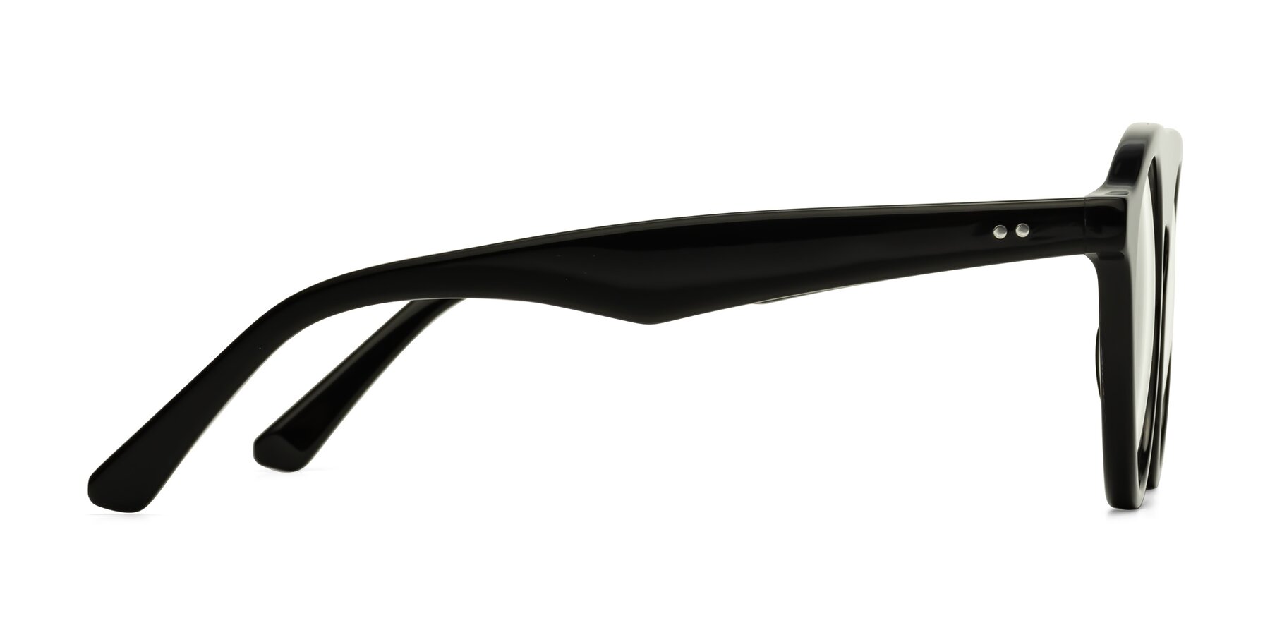 Side of Band in Black with Clear Eyeglass Lenses