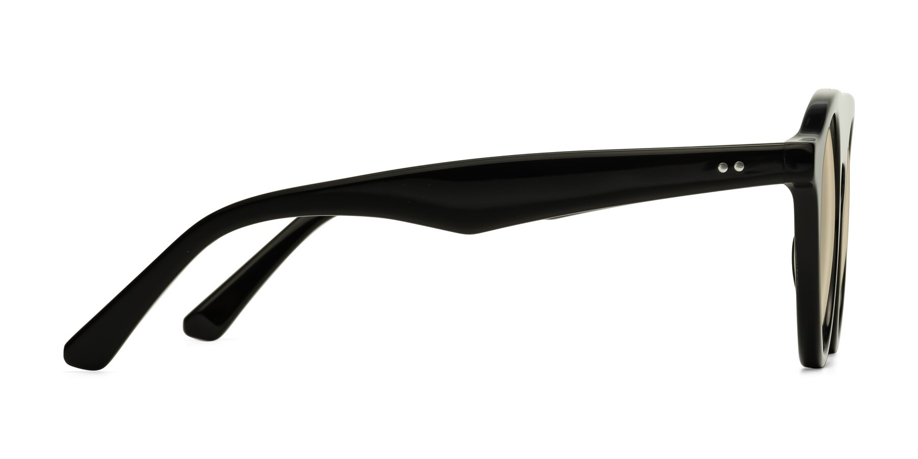 Side of Band in Black with Light Brown Tinted Lenses