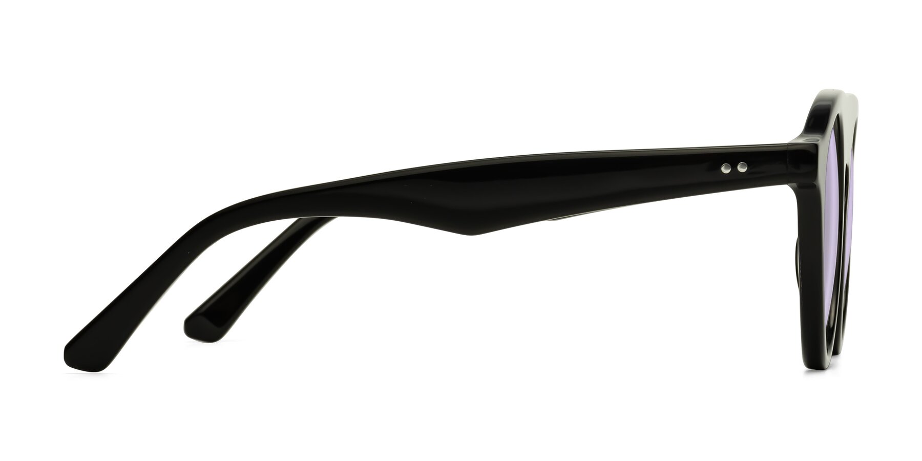 Side of Band in Black with Light Purple Tinted Lenses