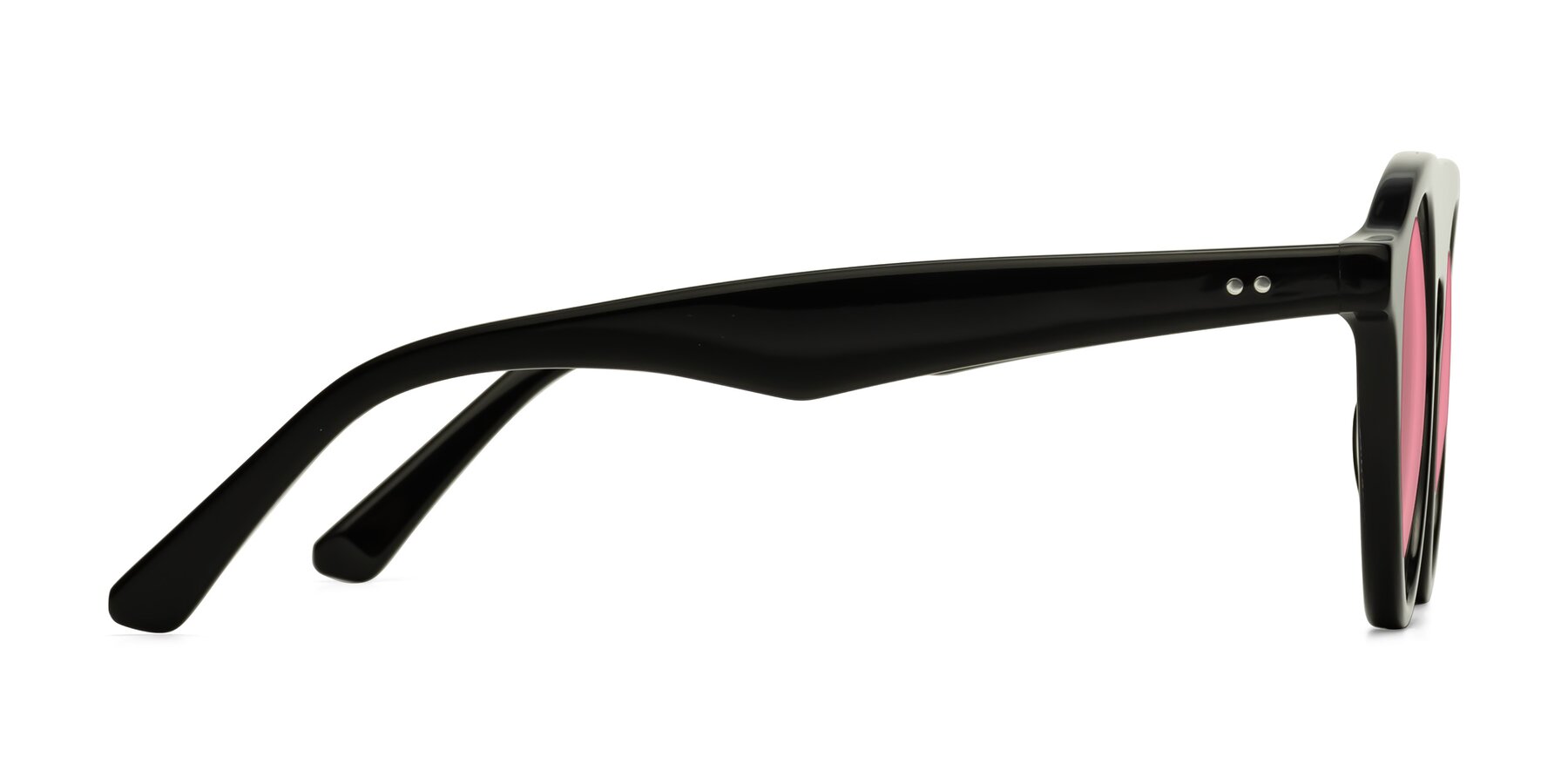 Side of Band in Black with Pink Tinted Lenses