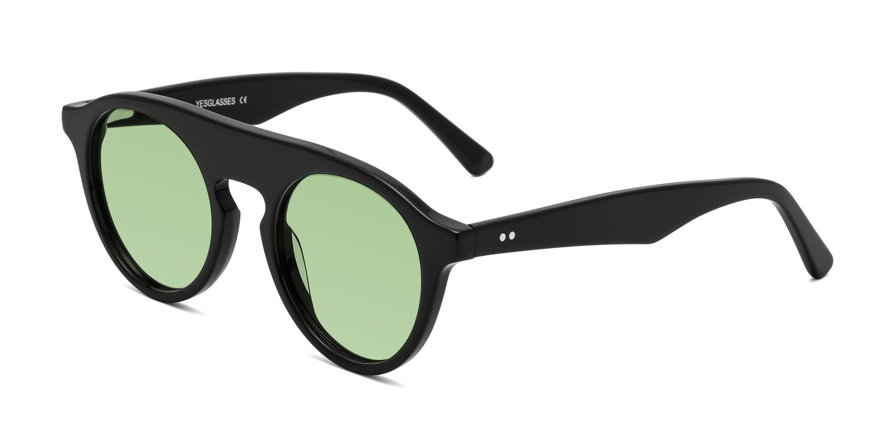 Angle of Band in Black with Medium Green Tinted Lenses