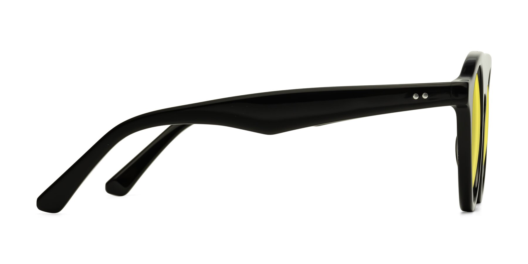 Side of Band in Black with Medium Yellow Tinted Lenses