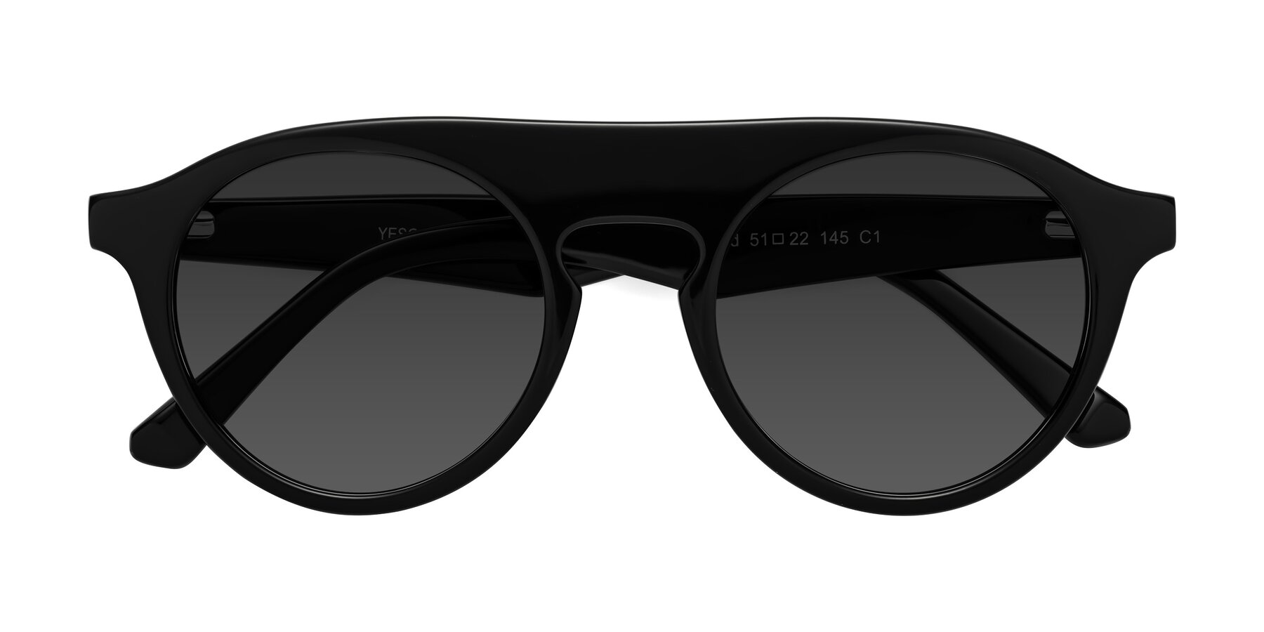 Folded Front of Band in Black with Gray Tinted Lenses