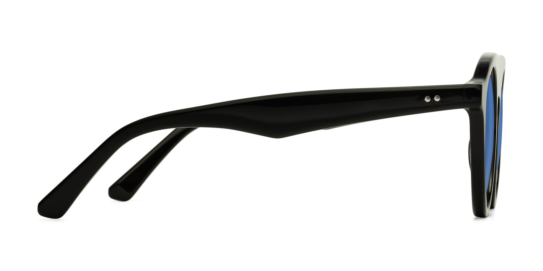 Side of Band in Black with Blue Tinted Lenses