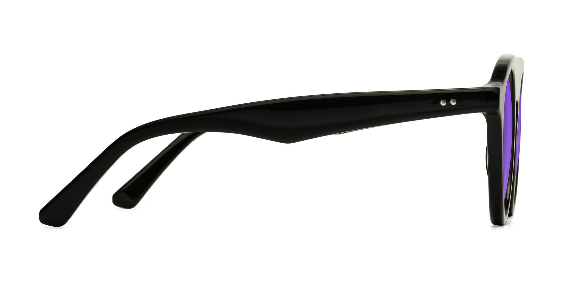 Side of Band in Black with Purple Tinted Lenses