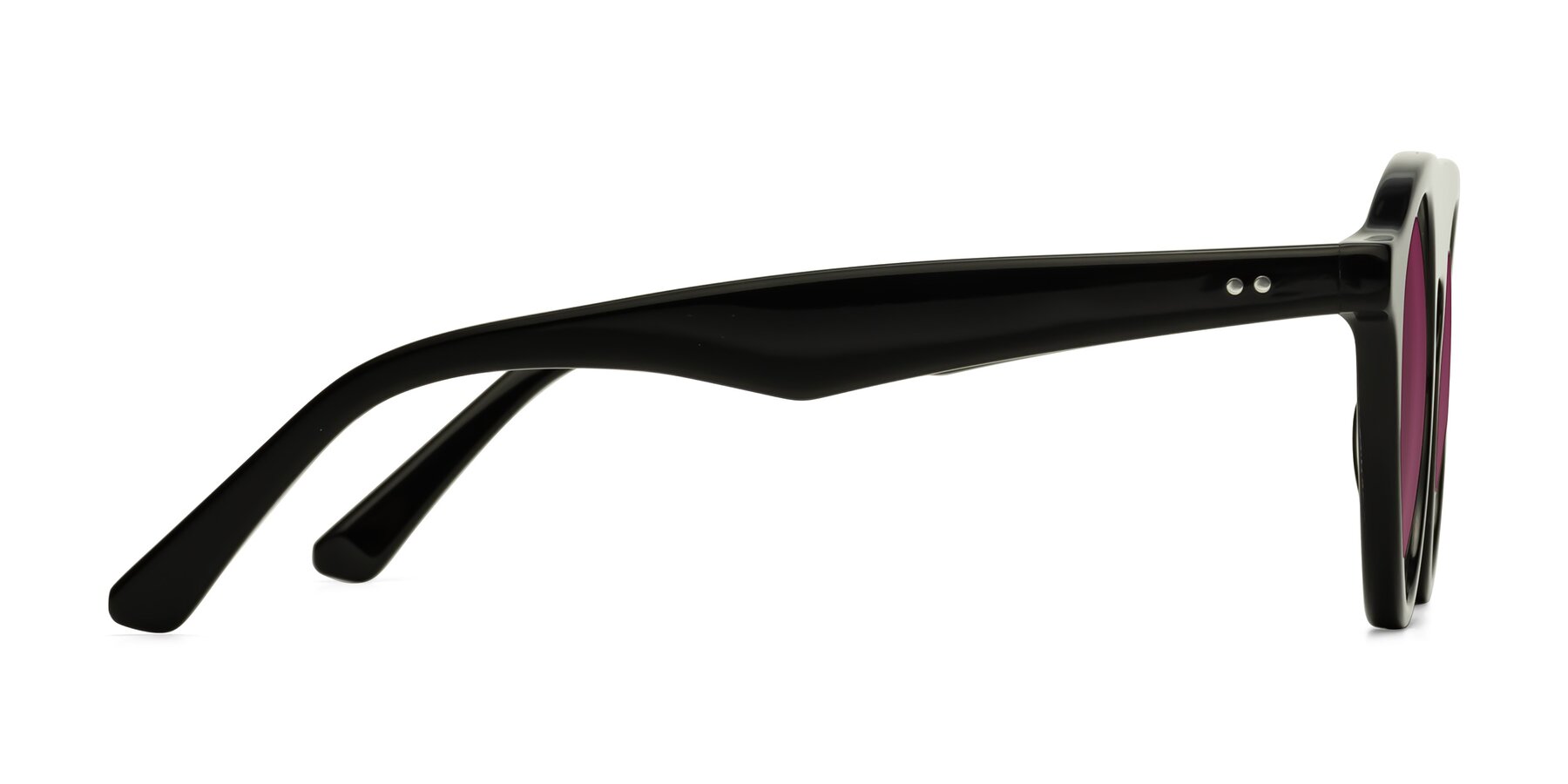 Side of Band in Black with Wine Tinted Lenses