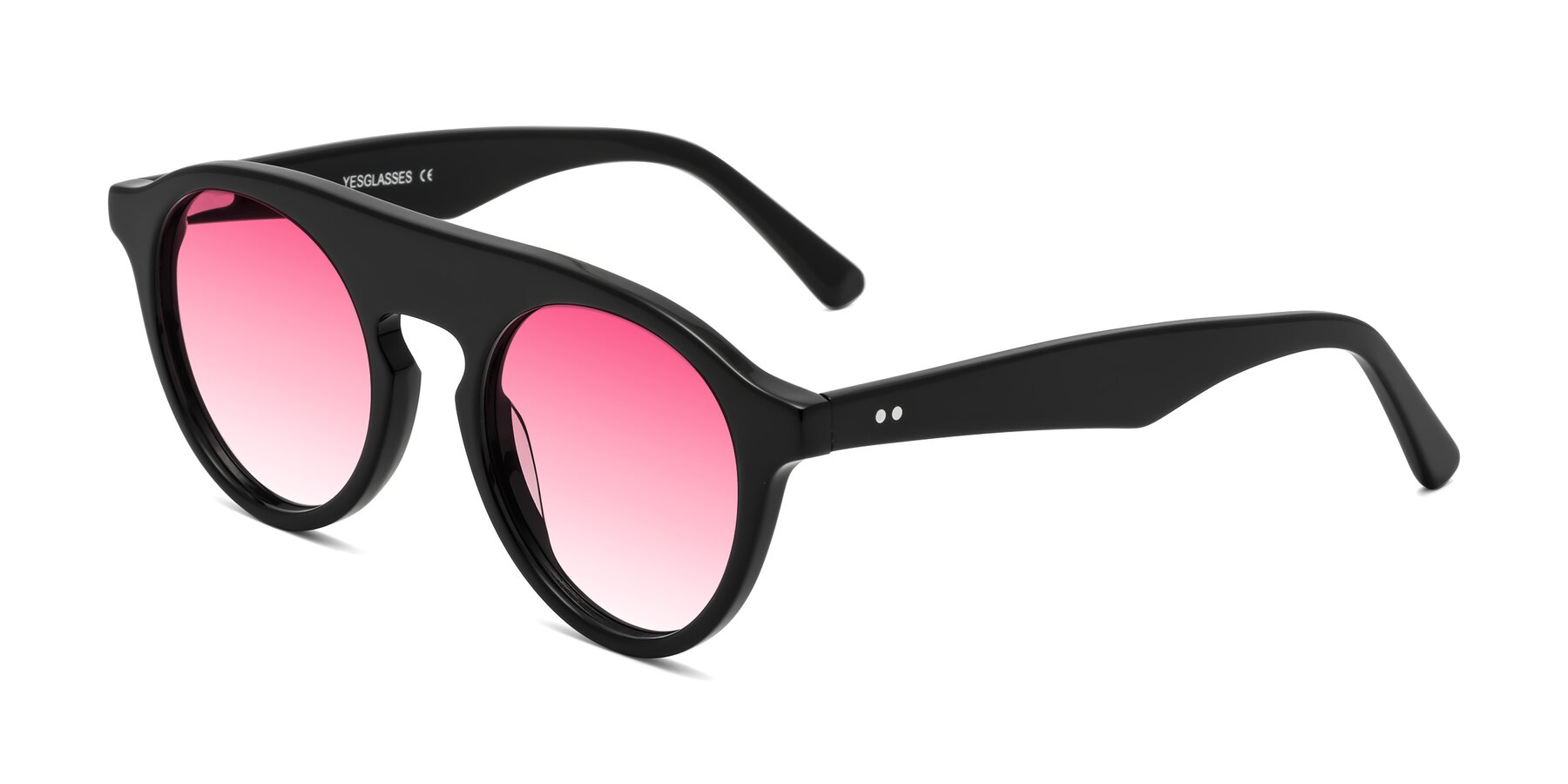 Angle of Band in Black with Pink Gradient Lenses