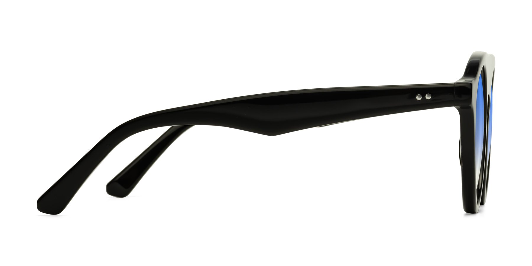 Side of Band in Black with Blue Gradient Lenses
