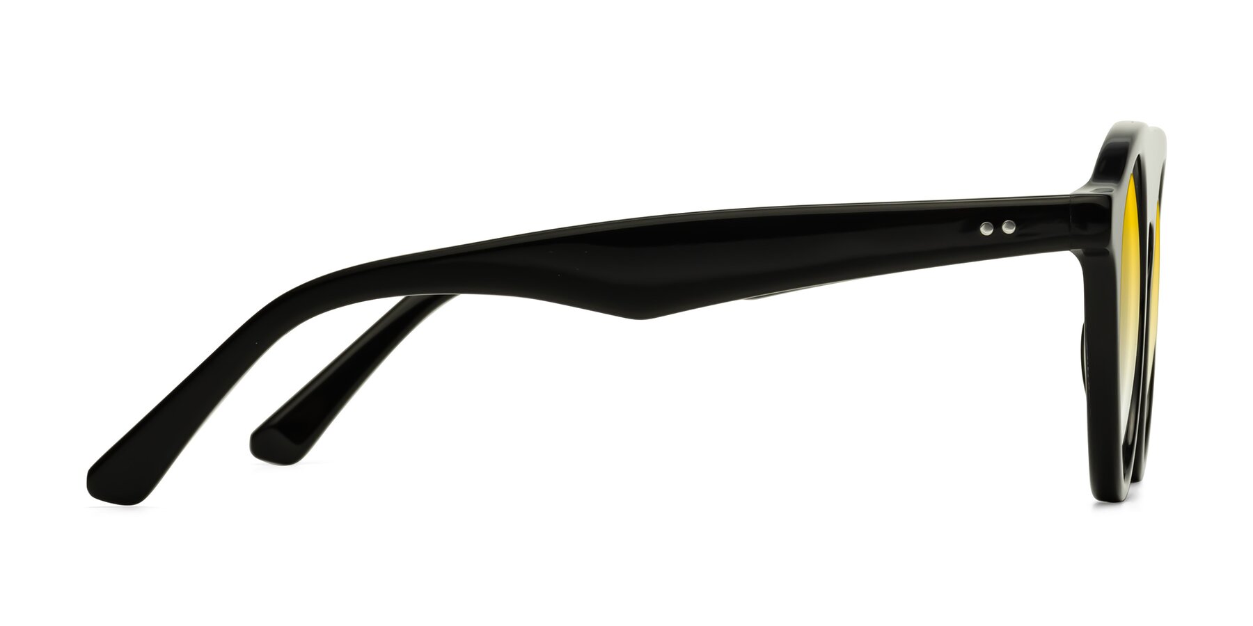 Side of Band in Black with Yellow Gradient Lenses