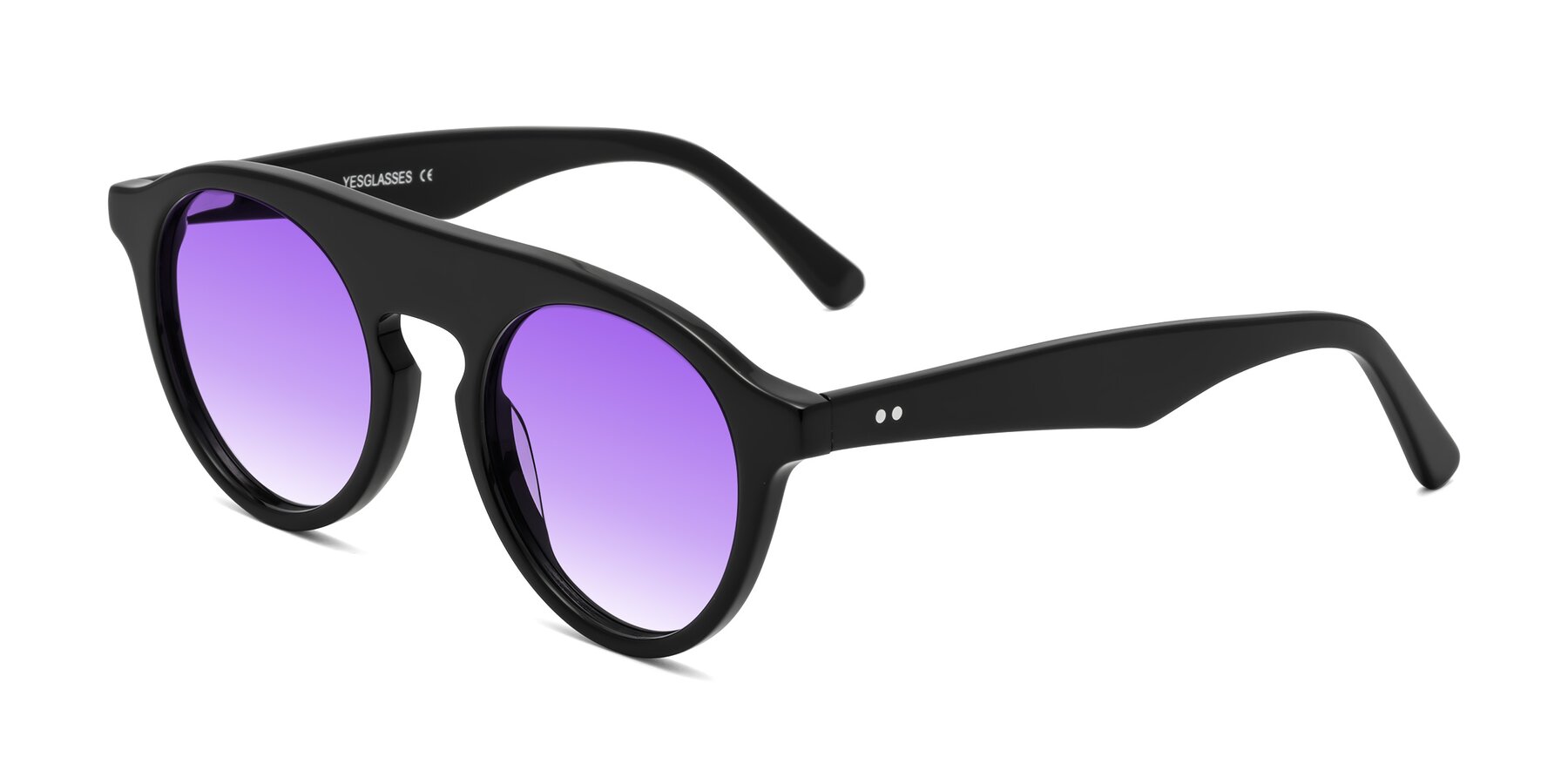 Angle of Band in Black with Purple Gradient Lenses
