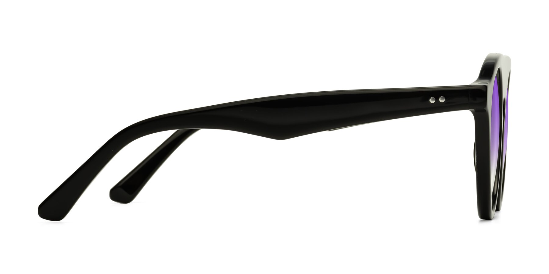 Side of Band in Black with Purple Gradient Lenses