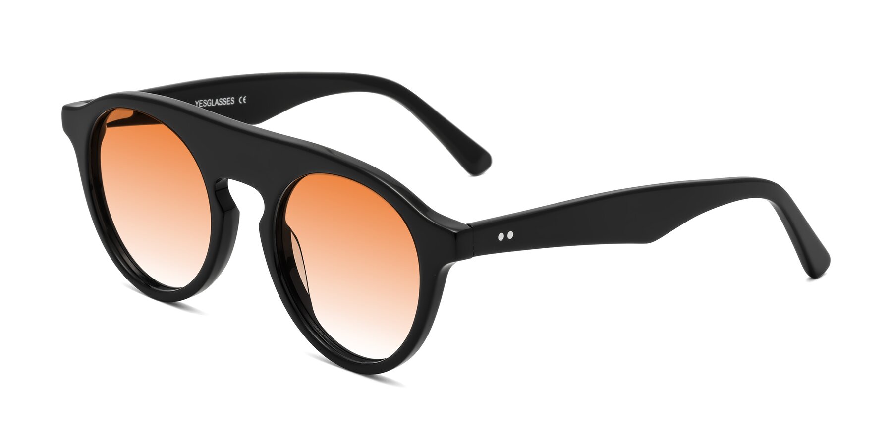 Angle of Band in Black with Orange Gradient Lenses