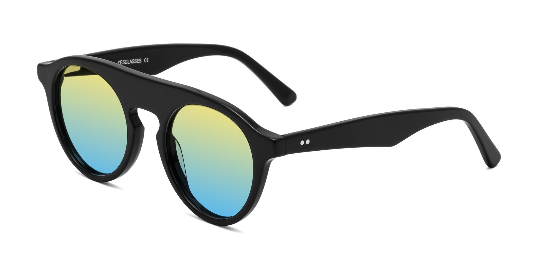 Angle of Band in Black with Yellow / Blue Gradient Lenses
