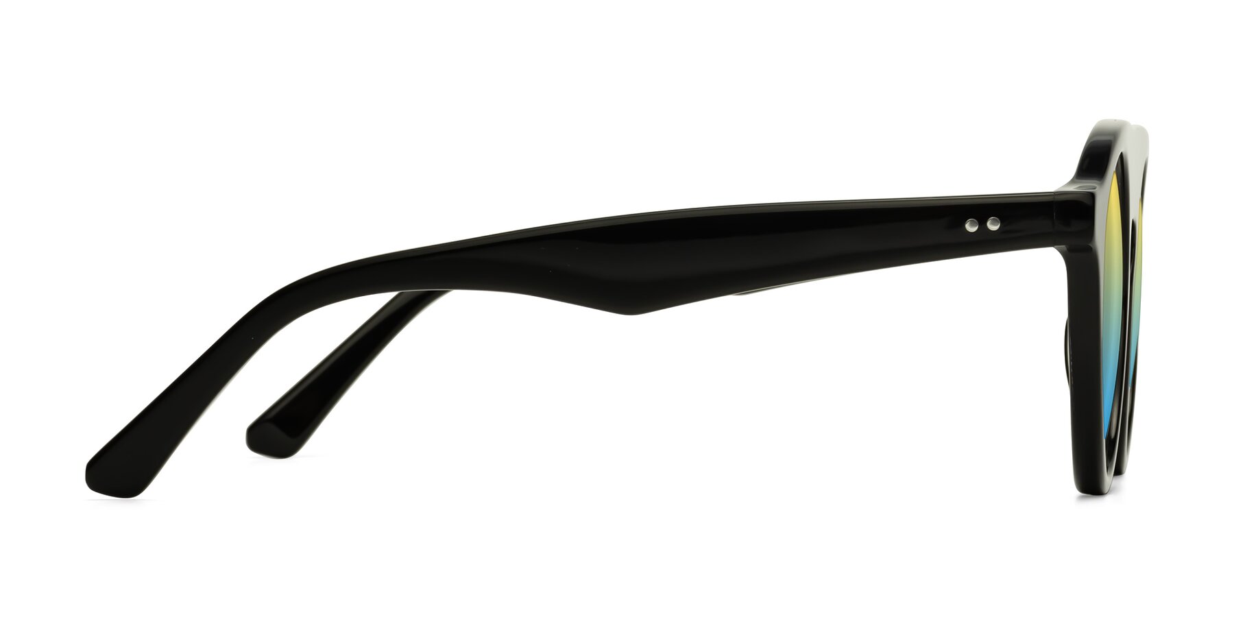 Side of Band in Black with Yellow / Blue Gradient Lenses