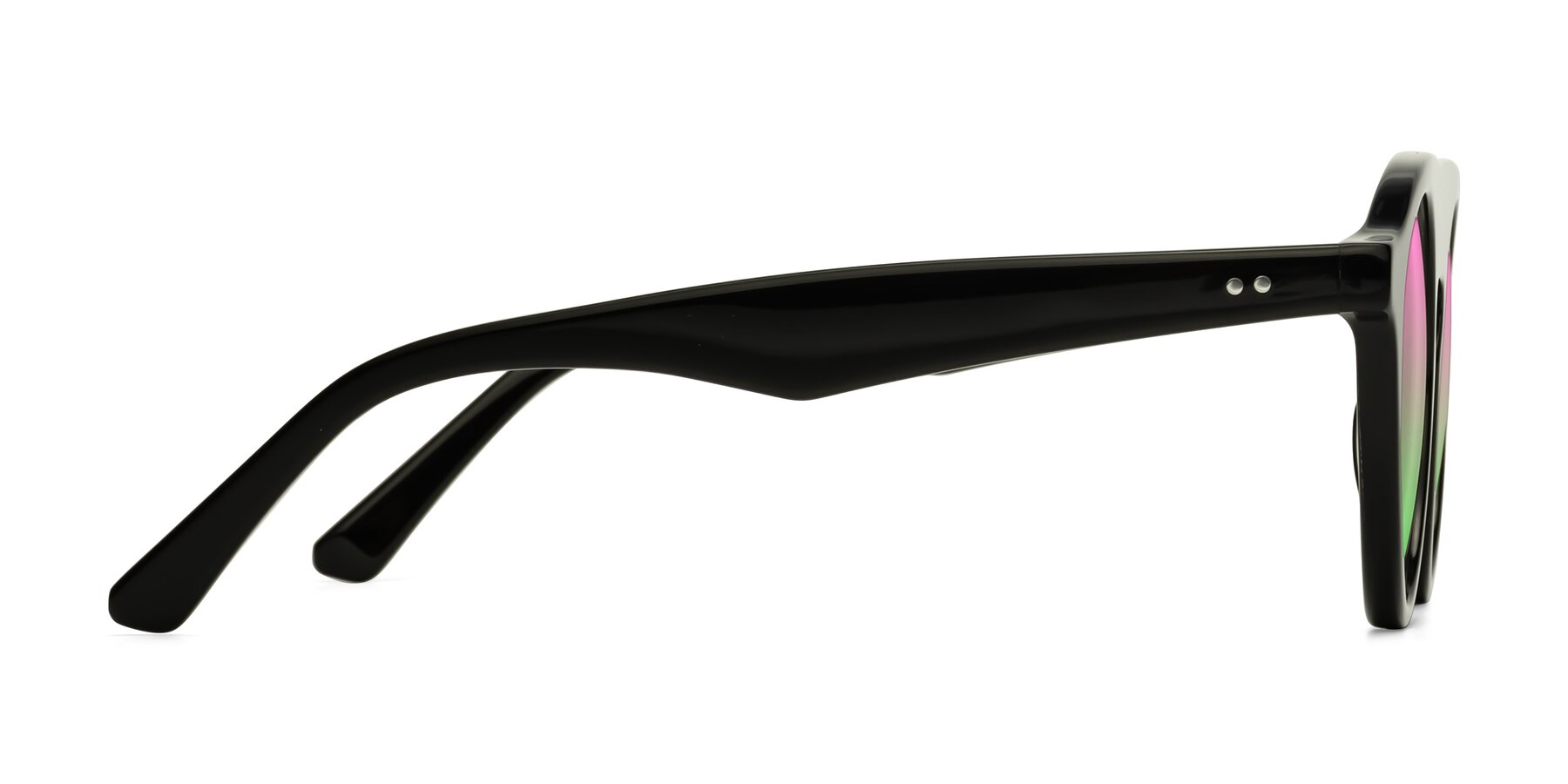 Side of Band in Black with Pink / Green Gradient Lenses