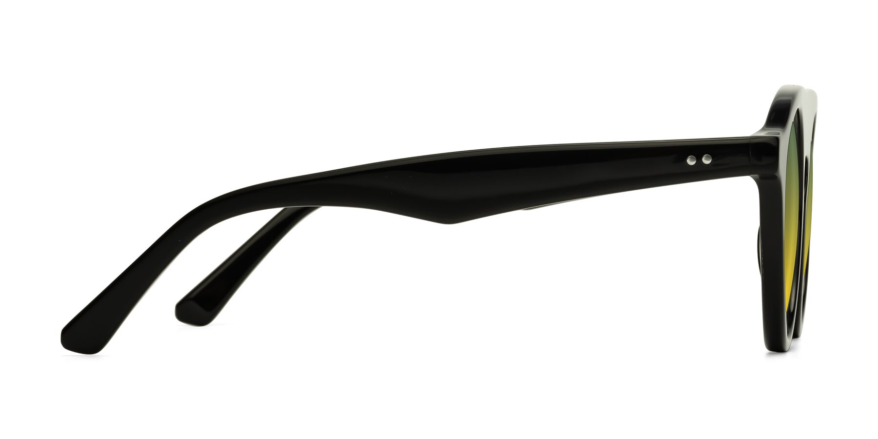 Side of Band in Black with Green / Yellow Gradient Lenses