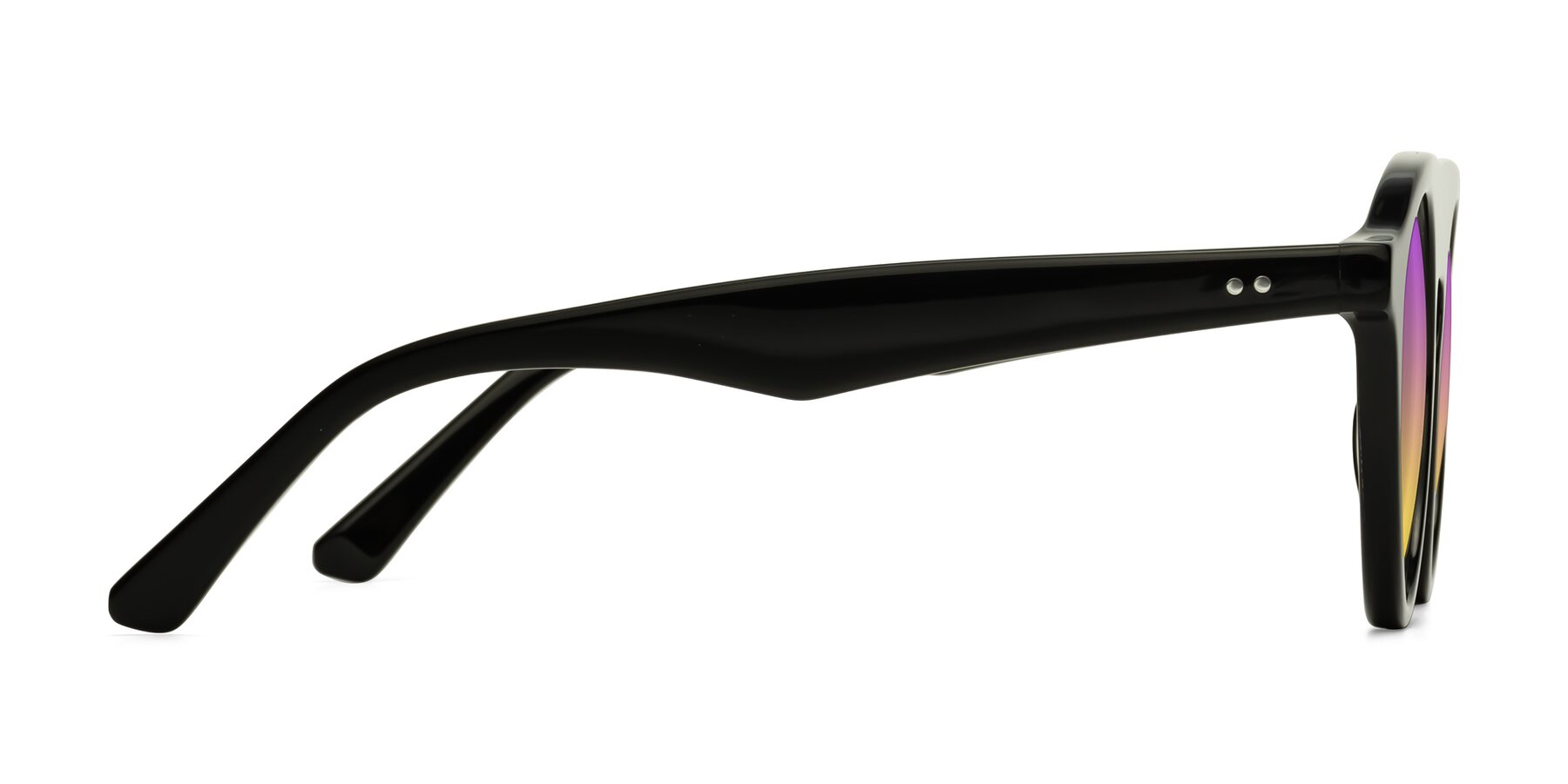 Side of Band in Black with Purple / Yellow Gradient Lenses