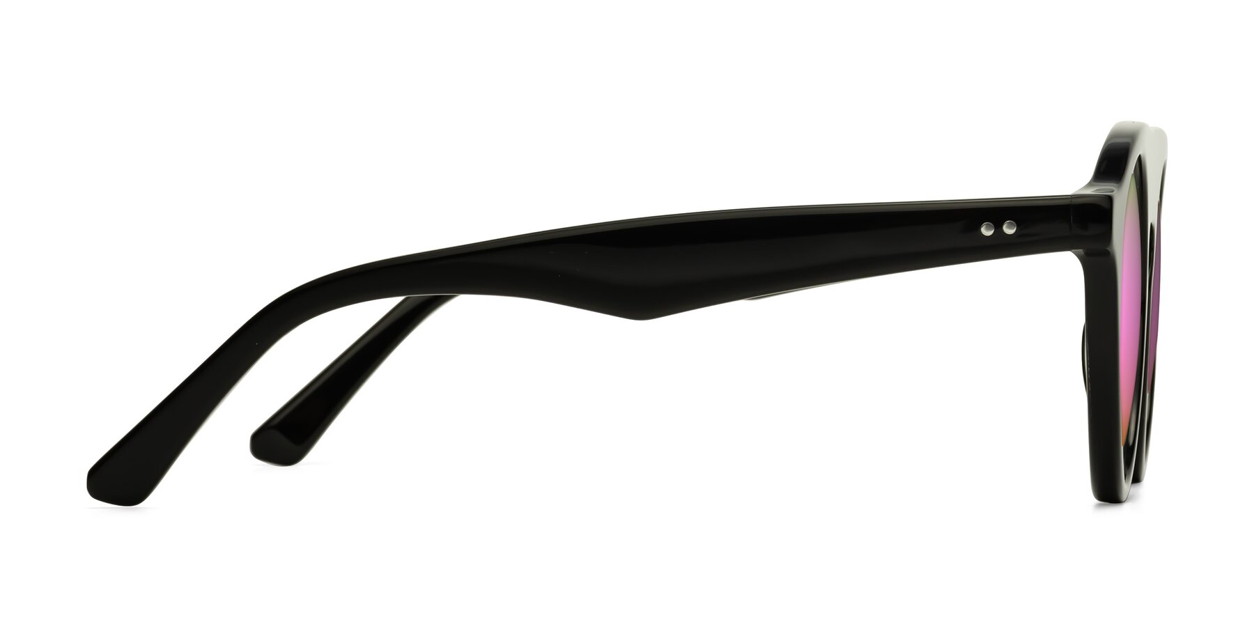 Side of Band in Black with Pink Mirrored Lenses