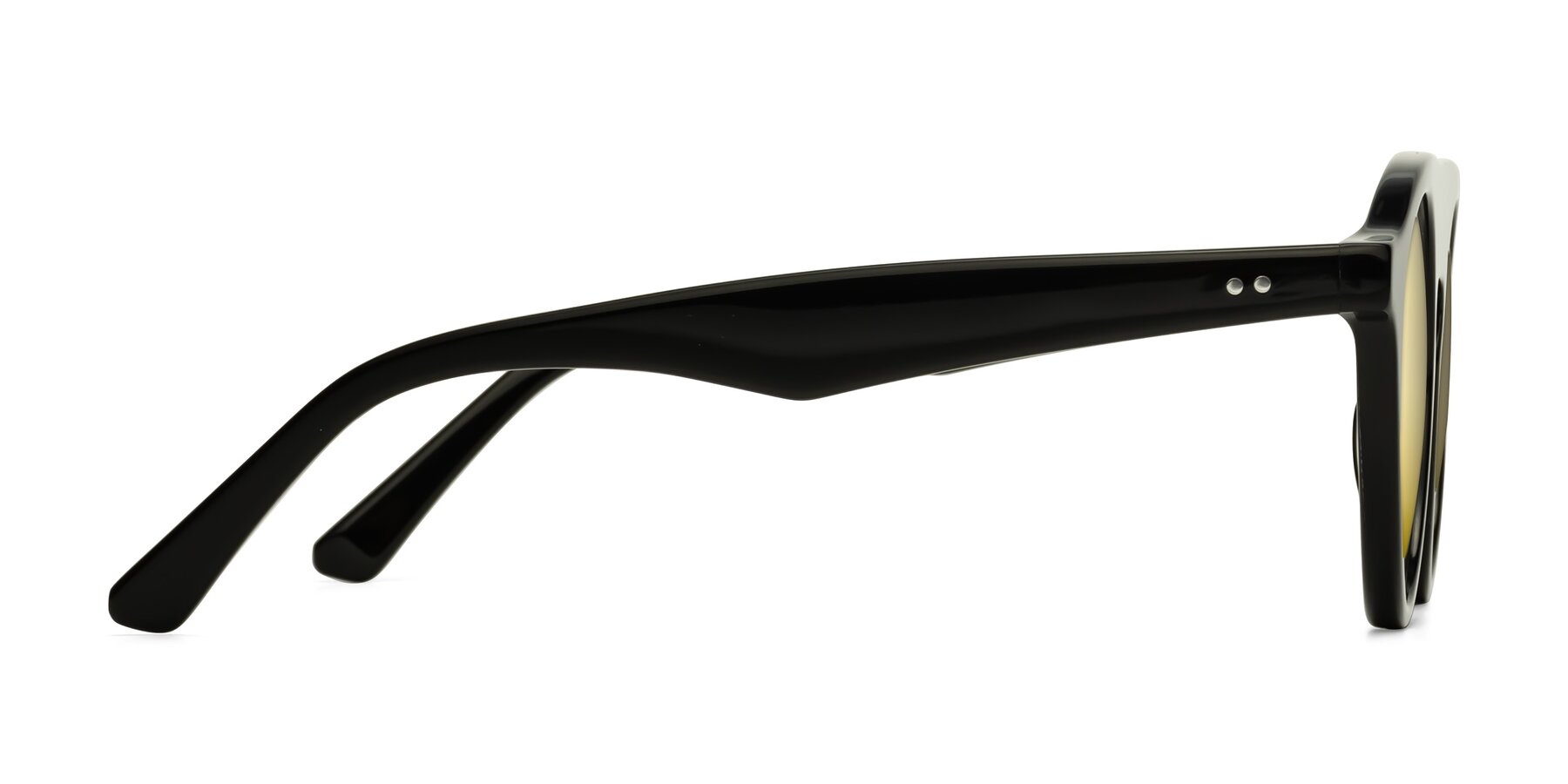 Side of Band in Black with Gold Mirrored Lenses