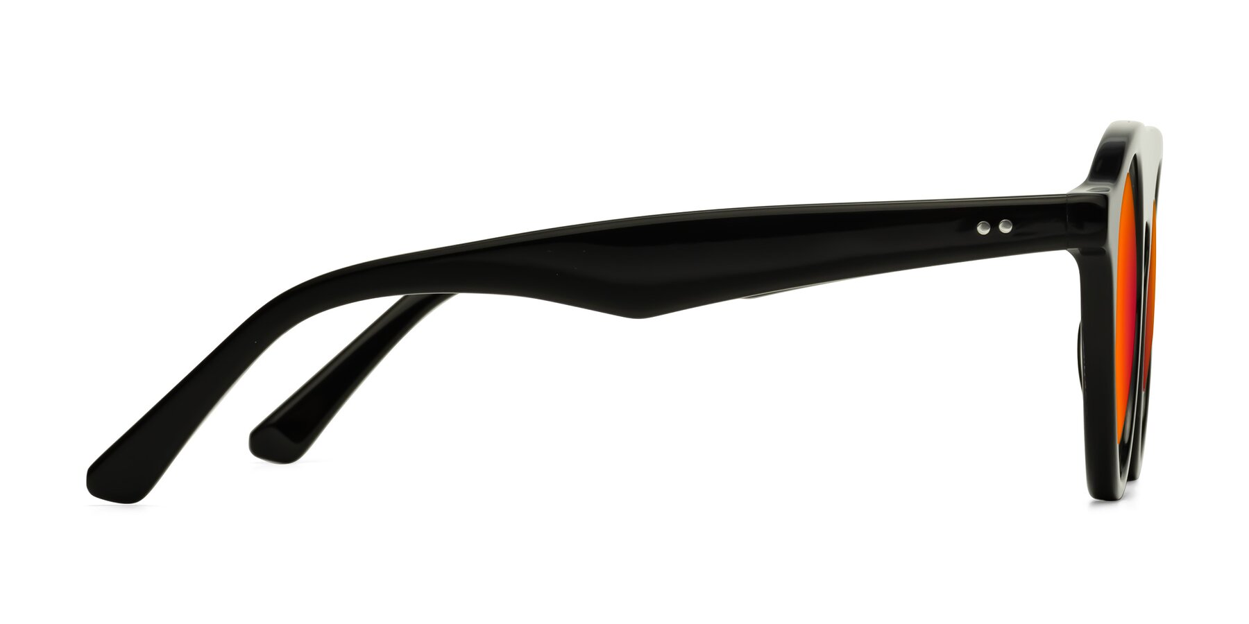 Side of Band in Black with Red Gold Mirrored Lenses