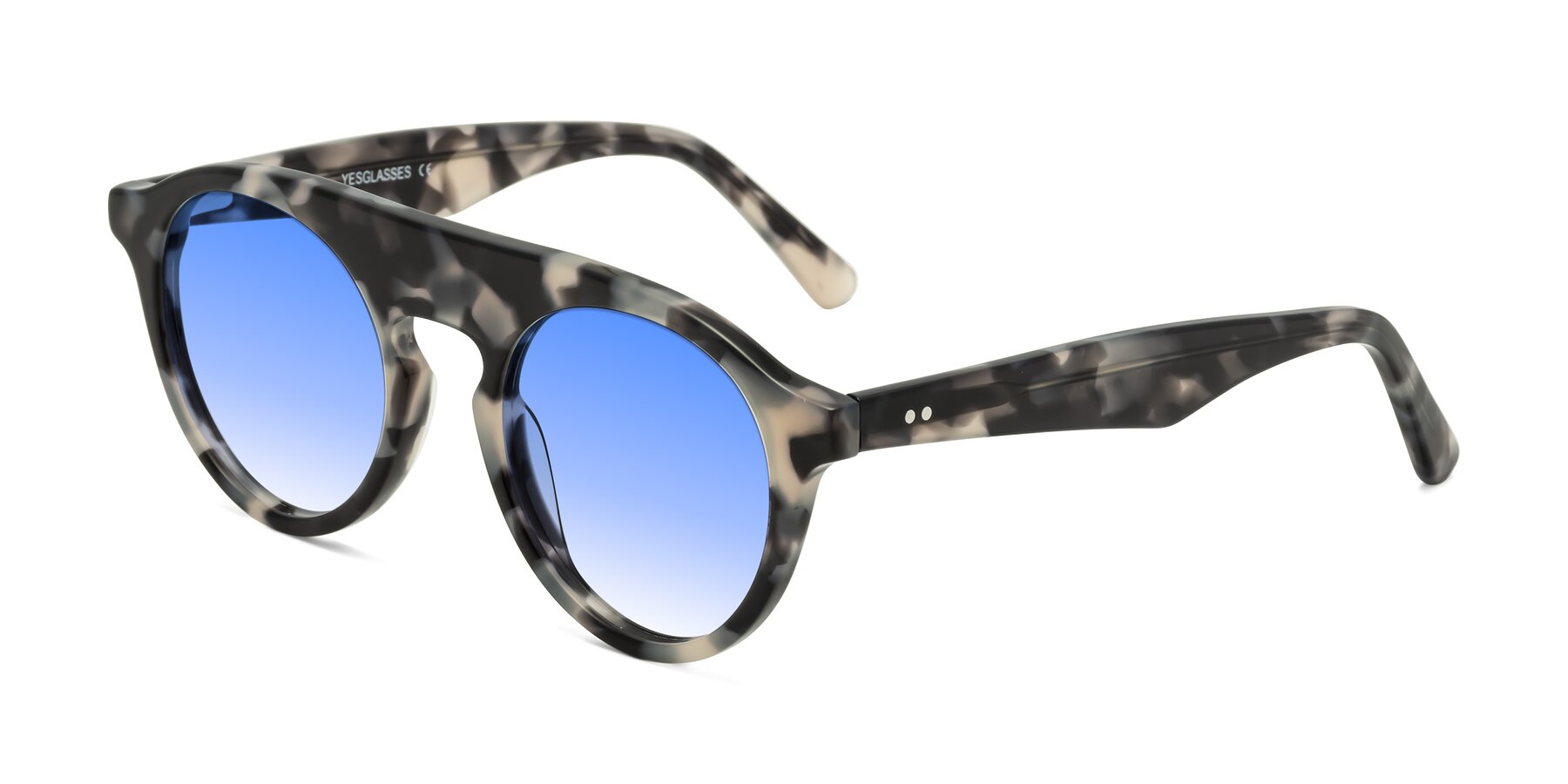 Angle of Band in Ivory Tortoise with Blue Gradient Lenses