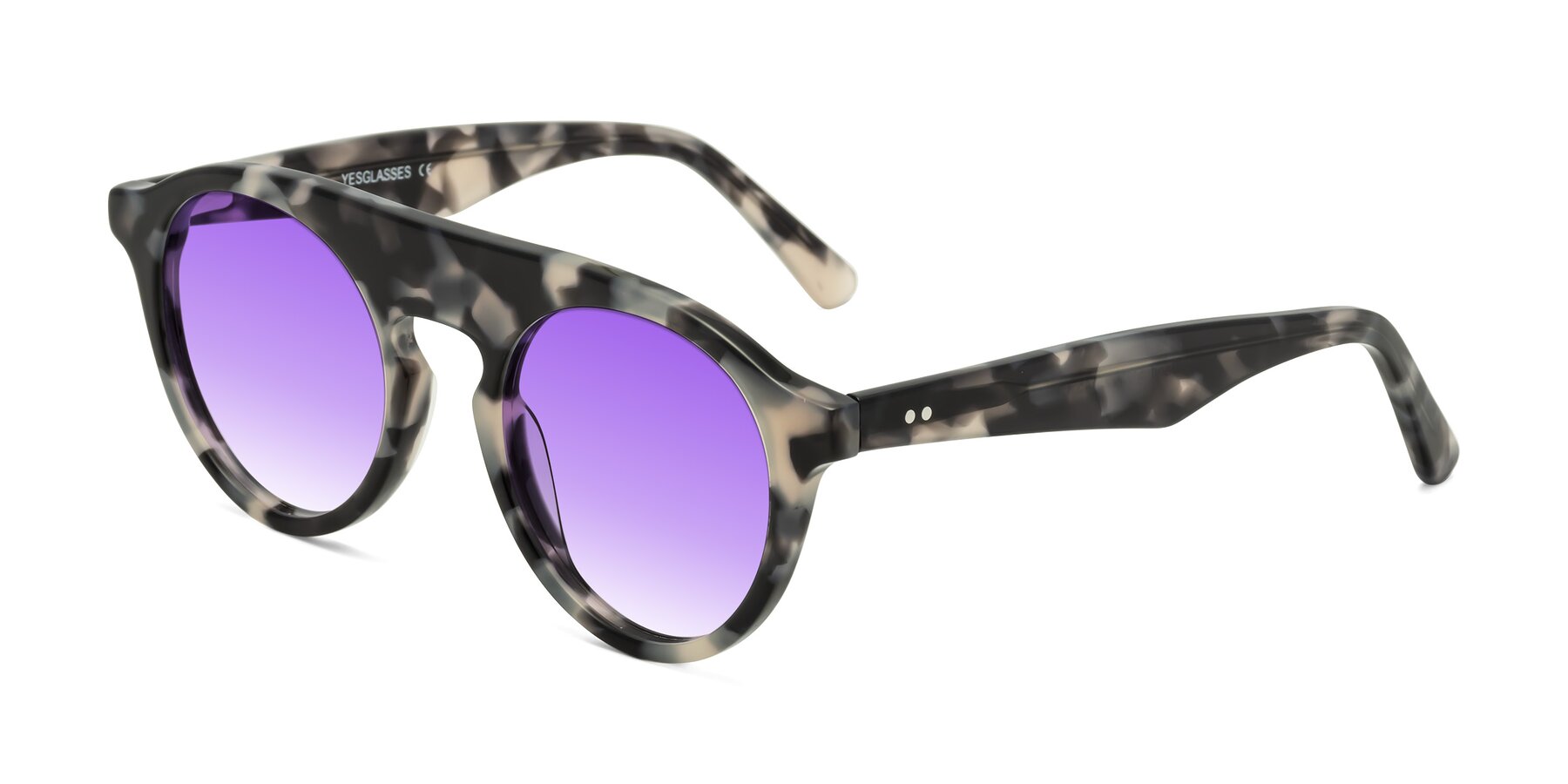 Angle of Band in Ivory Tortoise with Purple Gradient Lenses