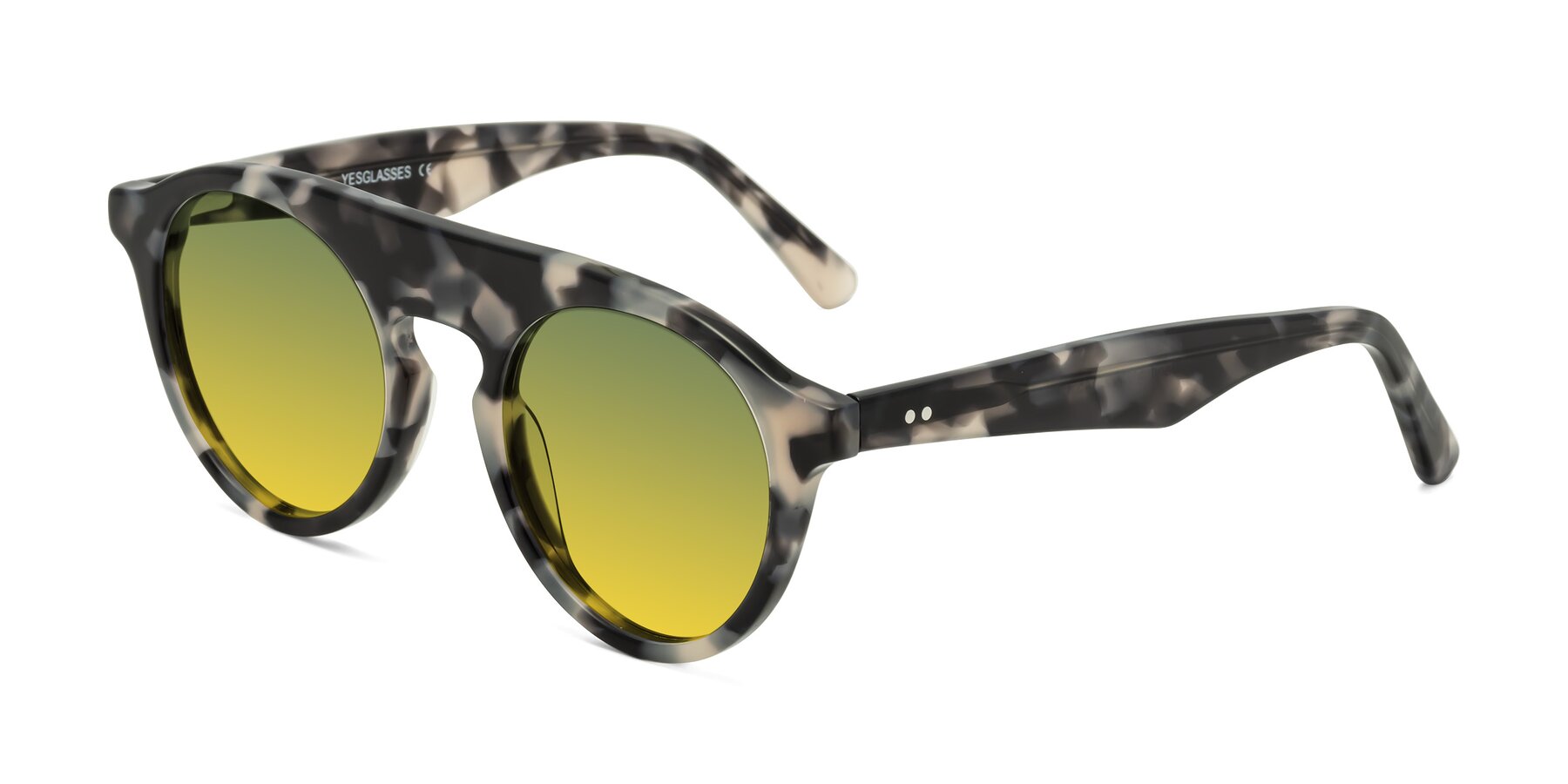 Angle of Band in Ivory Tortoise with Green / Yellow Gradient Lenses
