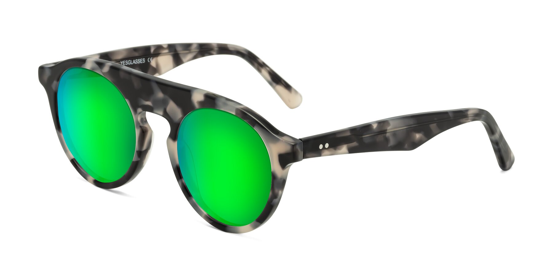 Angle of Band in Ivory Tortoise with Green Mirrored Lenses