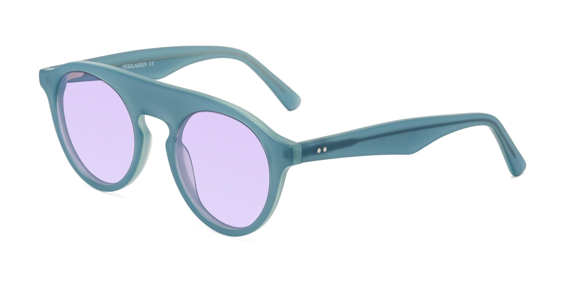 Angle of Band in Haze Blue with Light Purple Tinted Lenses